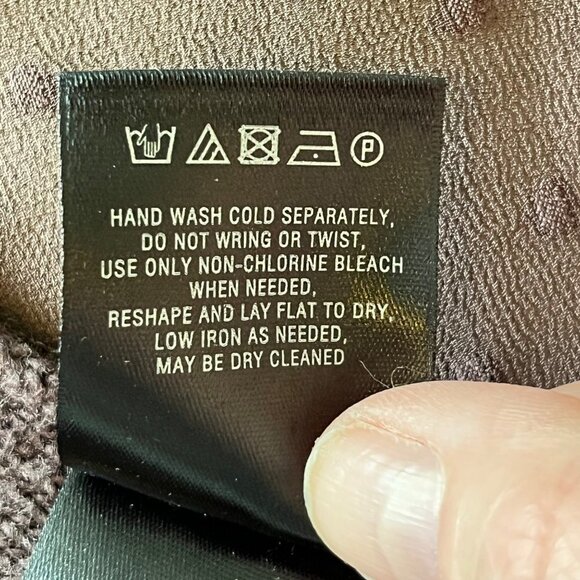 Knitted & Knotted Open Front Cardigan Long Line Cotton Cashmere Blend Purple Med - Picture 12 of 14